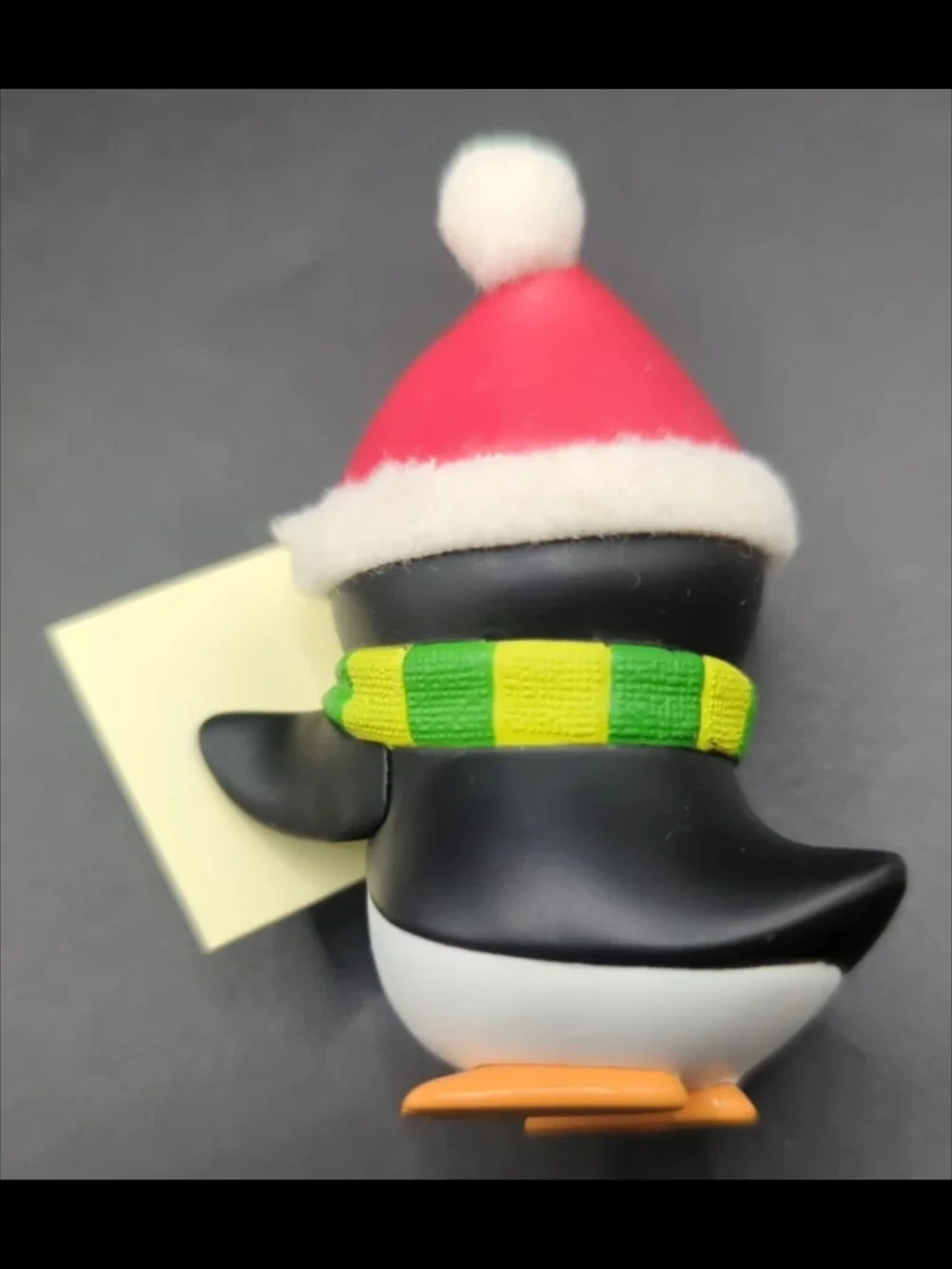 Hallmark Penguin Ornament with Red Hat and Green-Yellow Scarf